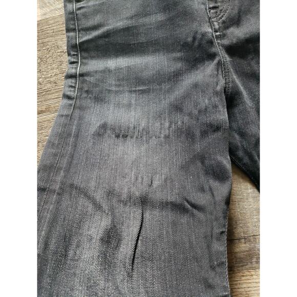 R13 The Drop Jeans Sz 26 Black Denim Stretch Slouchy Crop High Rise (V6 - Picture 8 of 11